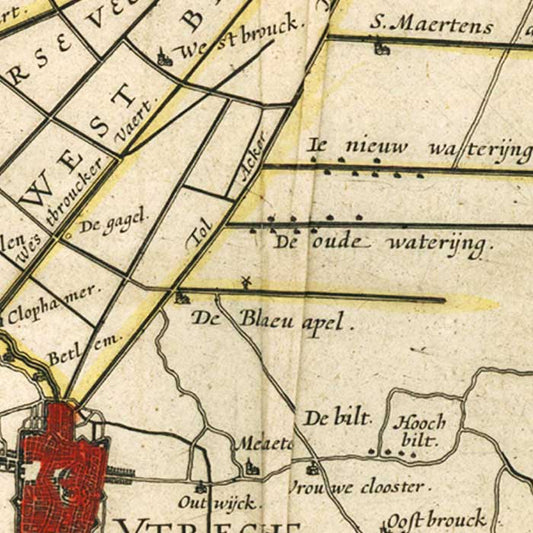 Oude kaart provincie Utrecht - Blaeu