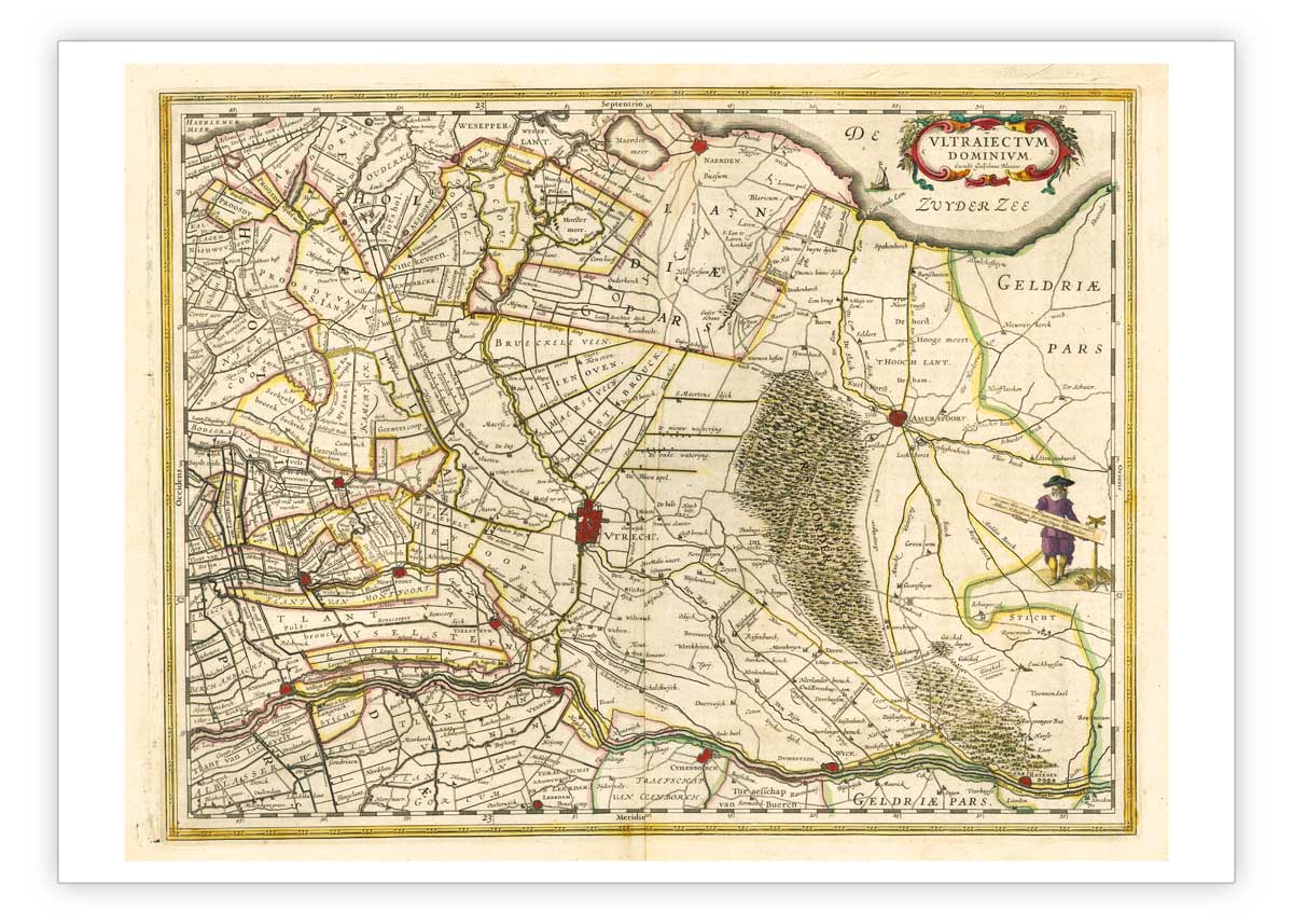 Oude kaart provincie Utrecht - Blaeu