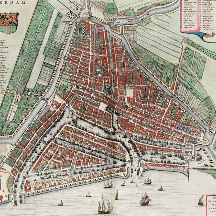 Rotterdam - oude kaart van Blaeu