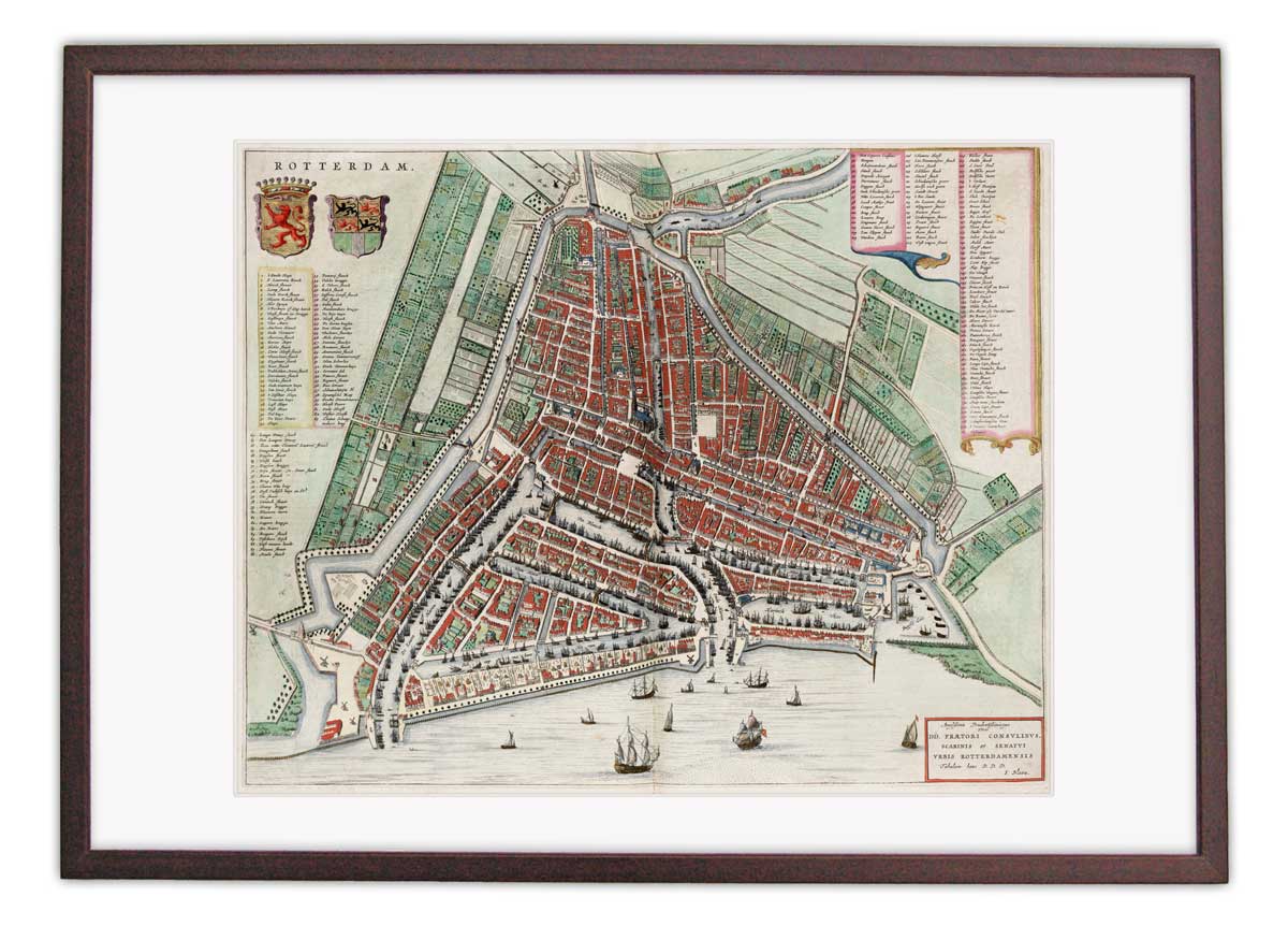 Rotterdam - oude kaart van Blaeu