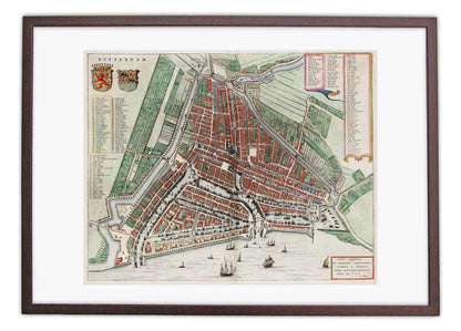Rotterdam - oude kaart van Blaeu