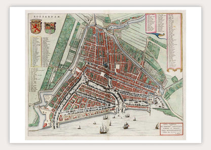 Rotterdam - oude kaart van Blaeu