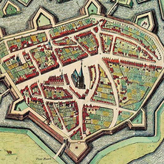 Doesburg - oude kaart Atlas De Wit