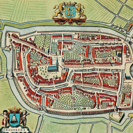 Franeker - oude kaart Atlas De Wit