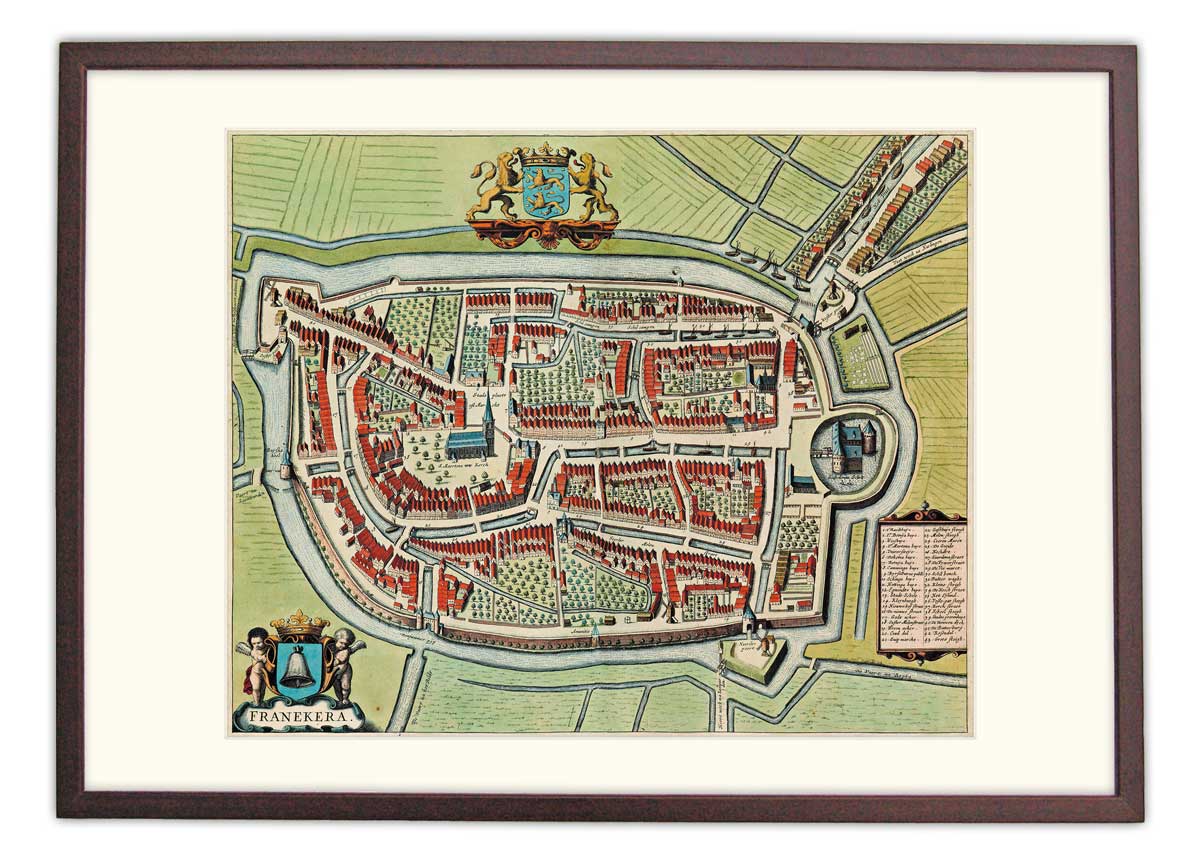 Franeker - oude kaart Atlas De Wit