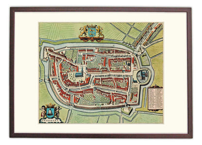 Franeker - oude kaart Atlas De Wit