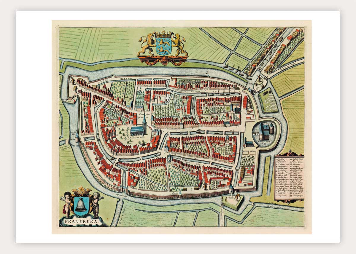 Franeker - oude kaart Atlas De Wit