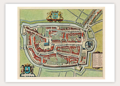 Franeker - oude kaart Atlas De Wit
