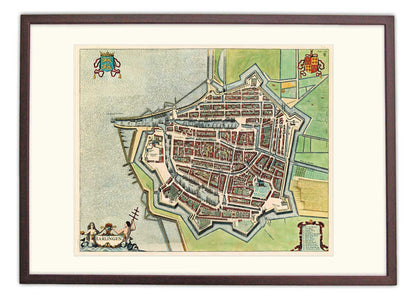 Harlingen - oude kaart De Wit