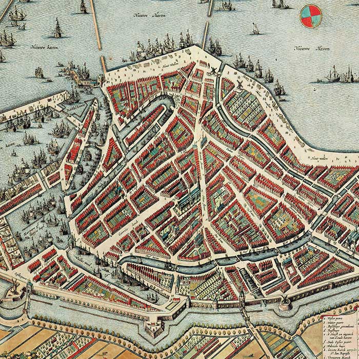 Hoorn - oude kaart Atlas De Wit