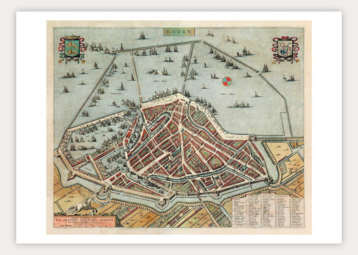 Hoorn - oude kaart Atlas De Wit