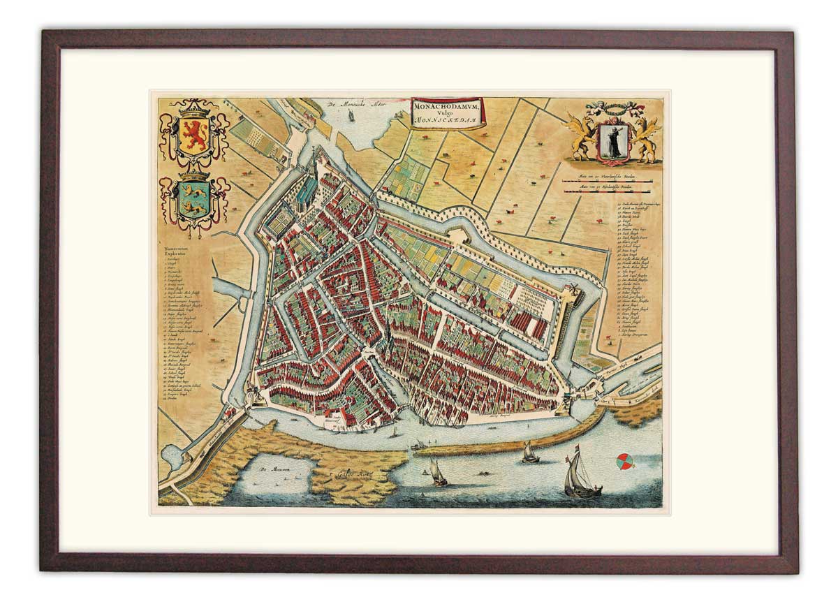 Monnickendam - oude kaart Atlas De Wit