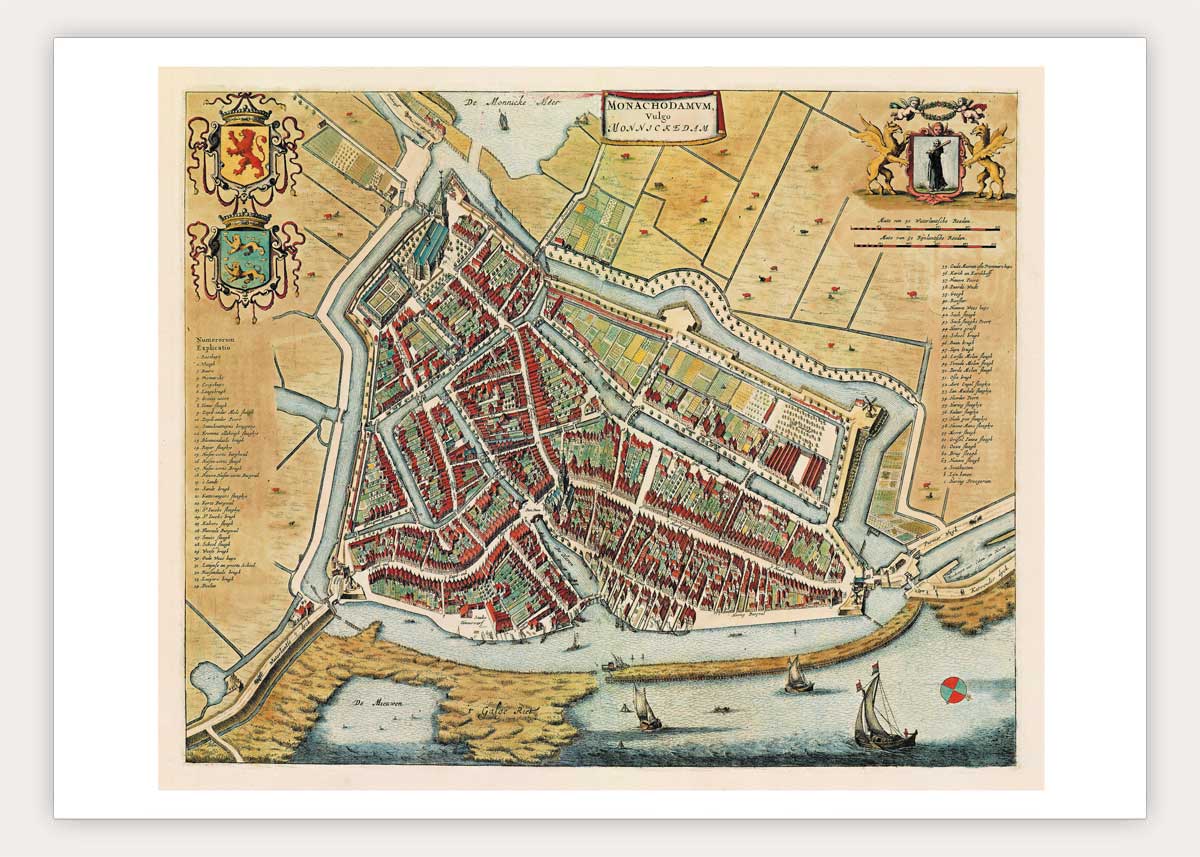 Monnickendam - oude kaart Atlas De Wit