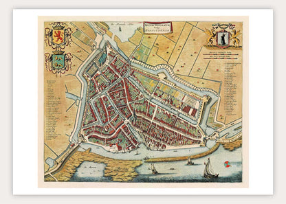 Monnickendam - oude kaart Atlas De Wit