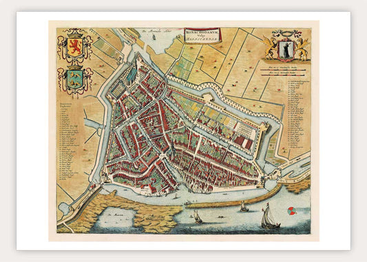 Monnickendam - oude kaart Atlas De Wit