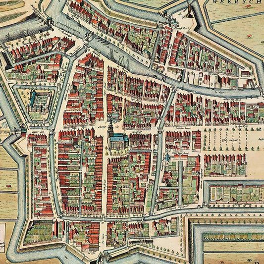 Purmerend - oude kaart Atlas De Wit