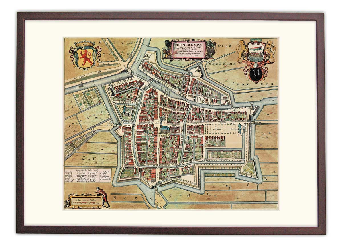 Purmerend - oude kaart Atlas De Wit