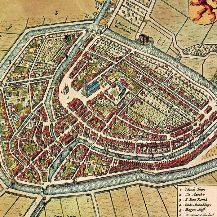 Schiedam - oude kaart Atlas De Wit