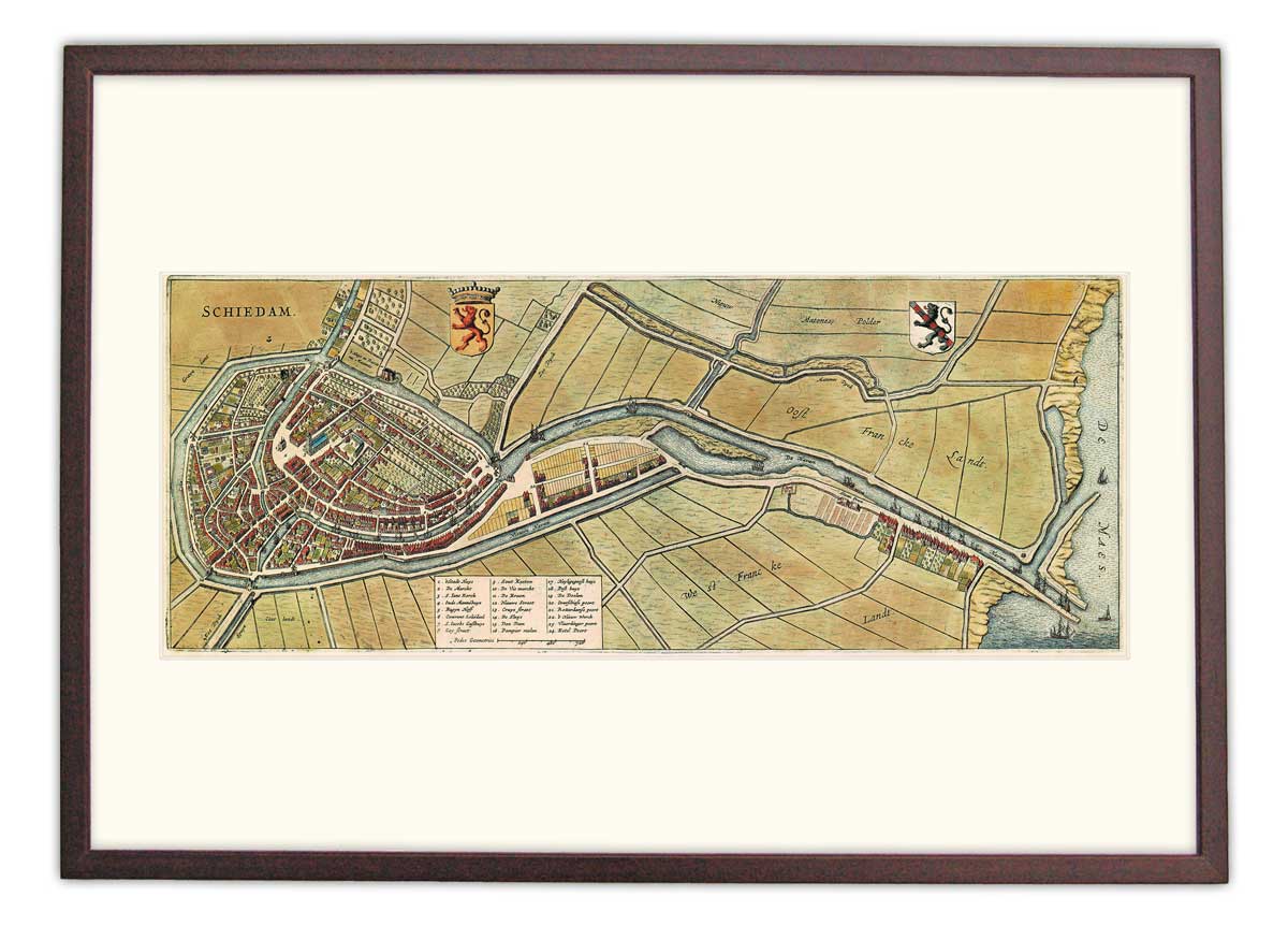 Schiedam - oude kaart Atlas De Wit