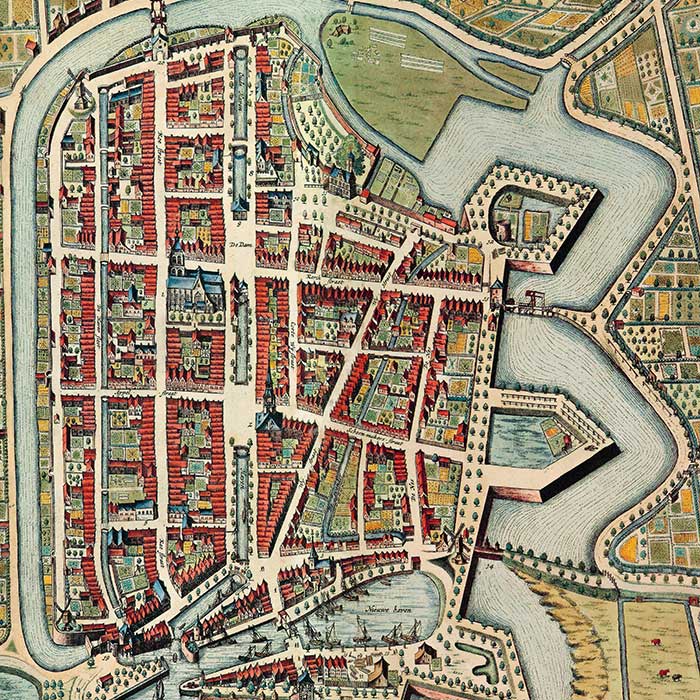 Schoonhoven - oude kaart Atlas De Wit