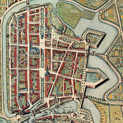 Schoonhoven - oude kaart Atlas De Wit