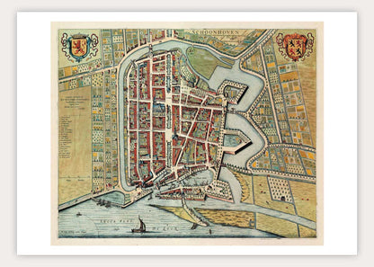 Schoonhoven - oude kaart Atlas De Wit