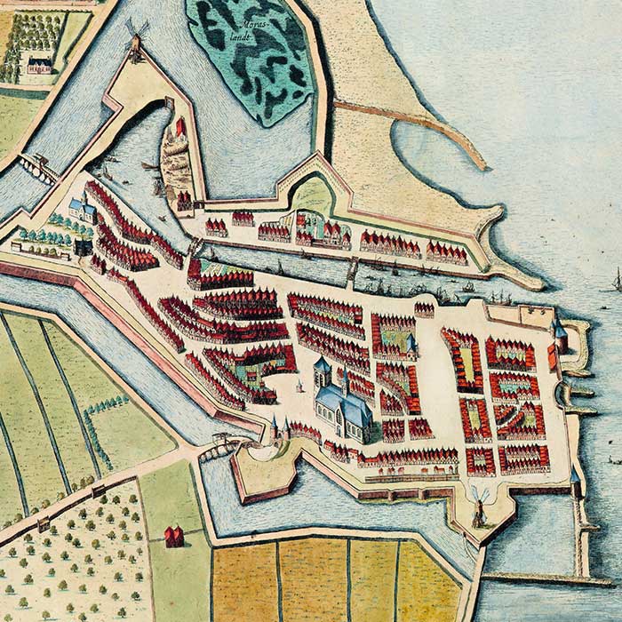Veere - oude kaart Atlas De Wit