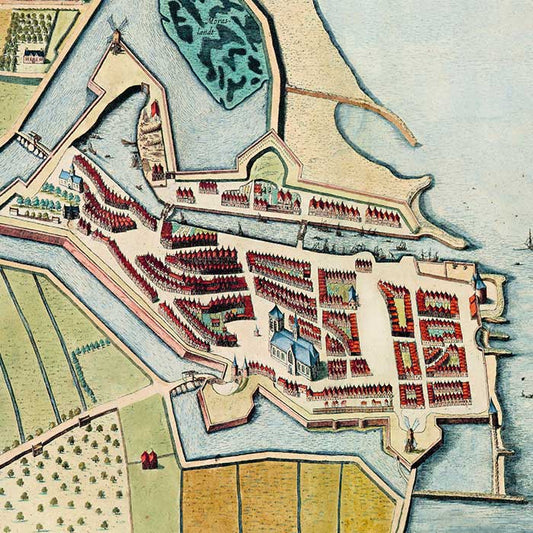 Veere - oude kaart Atlas De Wit