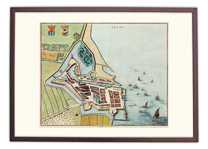 Veere - oude kaart Atlas De Wit