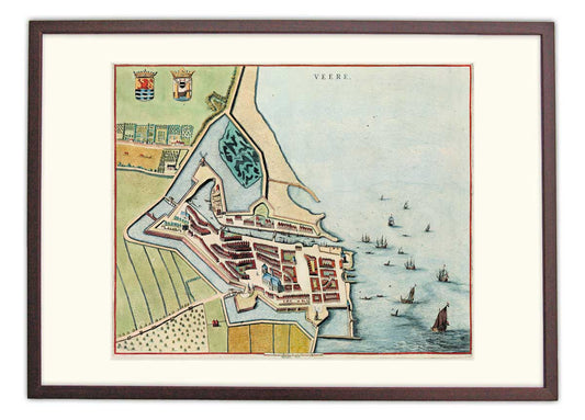 Veere - oude kaart Atlas De Wit