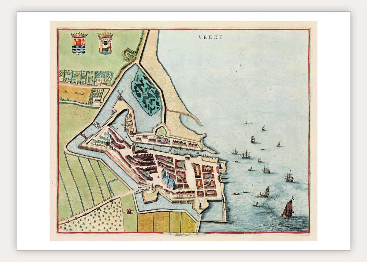 Veere - oude kaart Atlas De Wit