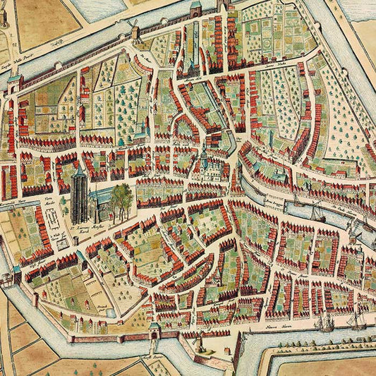 Zierikzee - oude kaart Atlas De Wit