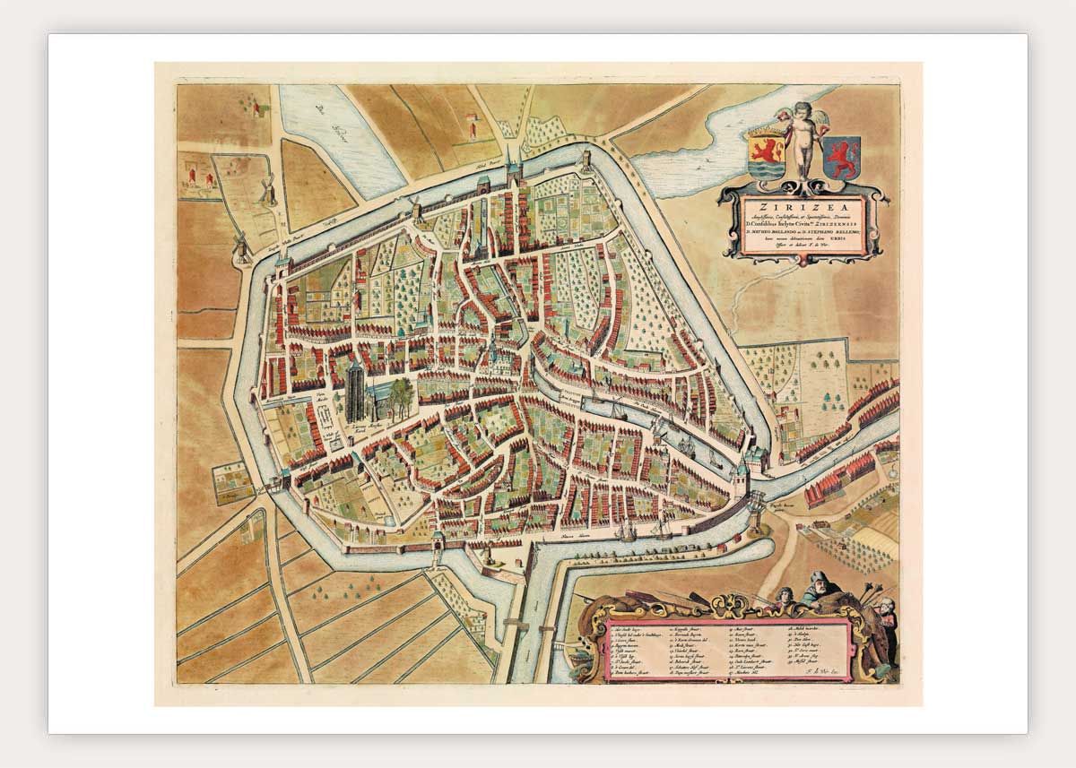 Zierikzee - oude kaart Atlas De Wit