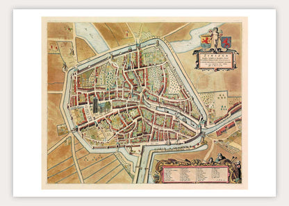 Zierikzee - oude kaart Atlas De Wit