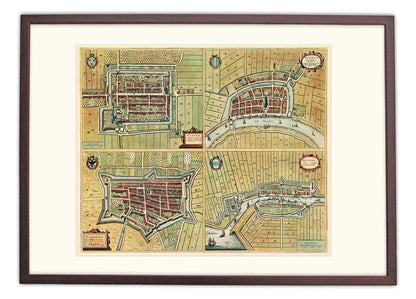 Weesp, Naarden, Muiden, Vianen - oude kaart De Wit